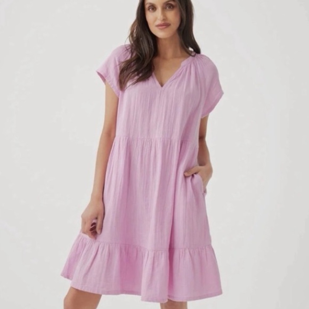 Pact Organic Cotton Coastal Double Gauze Dress / Large